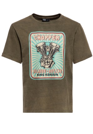 Herren T-Shirt Oilwashed "Chopper"